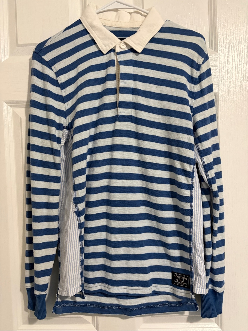 Vintage Abercrombie Fitch Rugby Shirt Men’s XSmall Cotton Striped Polo Y2K